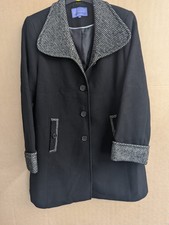 Autonomy Women's Black Over Coat Size Uk 12