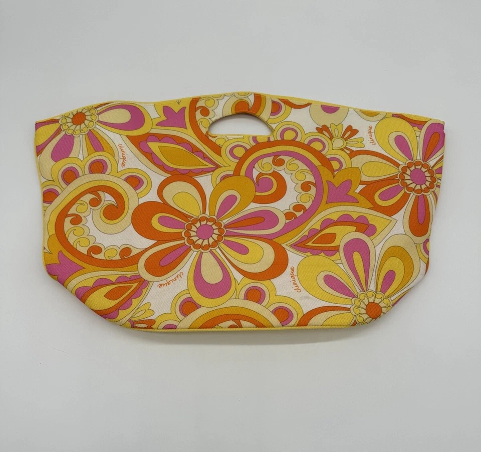 ¡¡LINDO!! Bolso grande Clinique Super años 60 psicodélico flor cachemira Foto 2 de 4