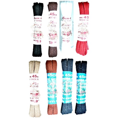 45cm BRITISH QUALITY Flat Shoe Laces, Boot Laces Choice of Colours - Picture 2 of 9