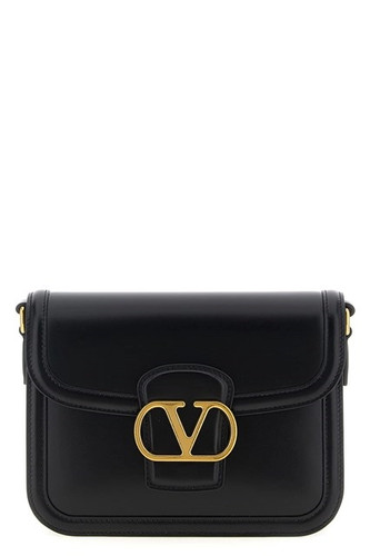 VALENTINO GARAVANI 9To5 Small Black Smooth Leather Shoulder Bag New/Authentic