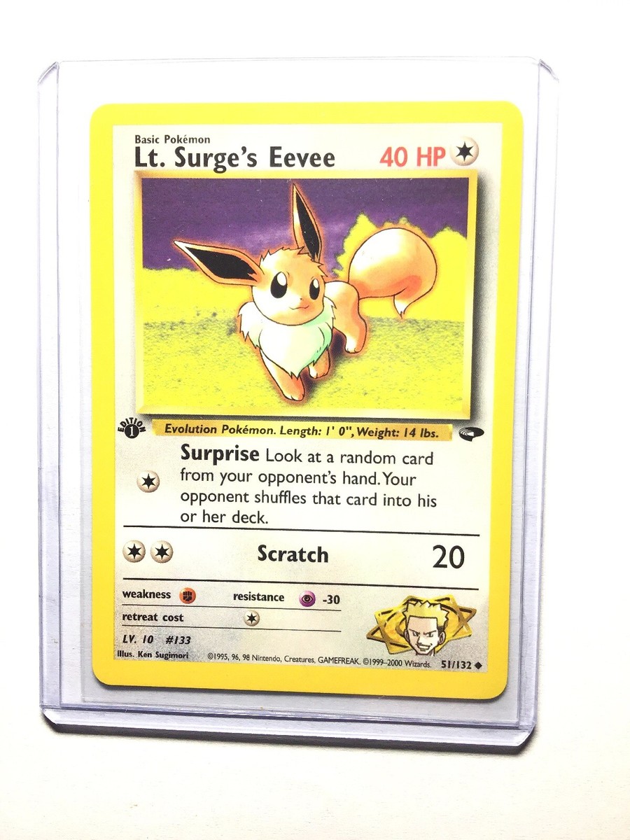 LT. SURGE'S EEVEE - 1st Edition Gym Challenge - 51/132 - Uncommon