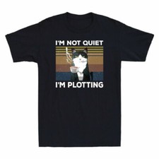 I?m Funny Tea Plotting Men's Cotton Cat Drinking Quiet Cat Not Lover I?m T-Shirt