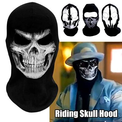 Tactical Balaclava Skeleton Ghost Skull Full Face Mask Ski Halloween Windproof- - Image 1 of 4