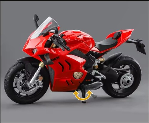 1:9 Ducati Panigale V4S Alloy Diecast Motorcycle Model Motorbike Sound and Light - Picture 6 of 7