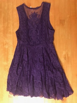 dark purple floral dress