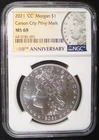 2021-CC Morgan Silver Dollar $1, 100th Anniversary NGC MS69