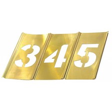 C.H. Hanson 10016 Stencil Set, Numbers, Brass,  10016