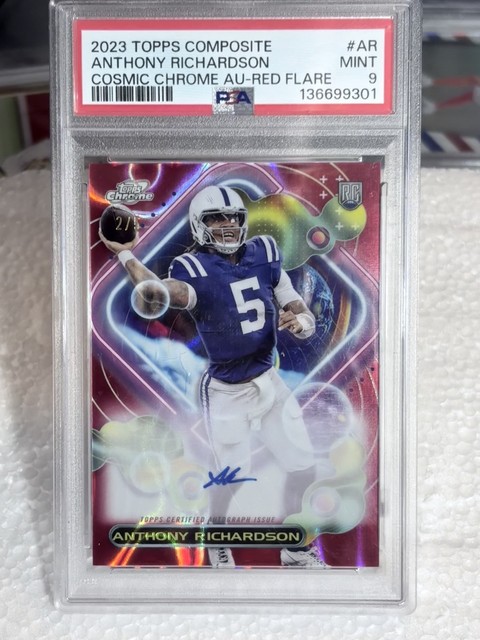 2023 Rookie Anthony Richardson Red Cosmic Auto PSA 9 Very