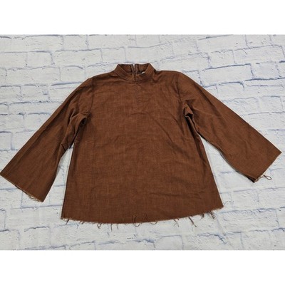 Star Wars Galaxys Edge Tunic Top Women L Brown Bell Sleeve Raw Cosplay Disney