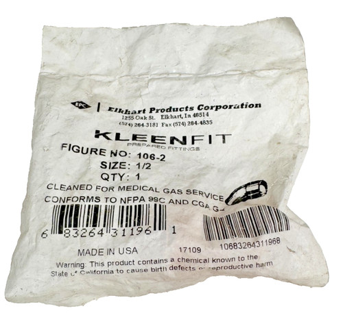 EPC KLEENLINE 106-2 45-Degree STREET Elbow 1/2" MxF CTS Copper Sweat Fitting