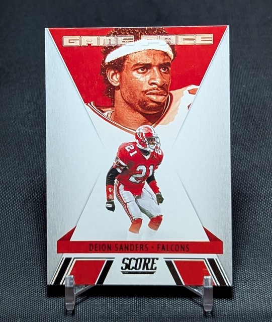 Deion Sanders Game Face 2021 Score Football Card #GF-14 Atlanta Falcons