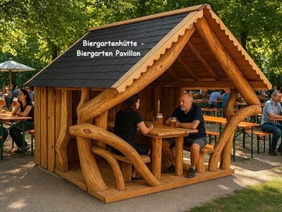 gastro möbel - Biergartenhütte - Biergarten Garnitur, inkl. Montage vor Ort
