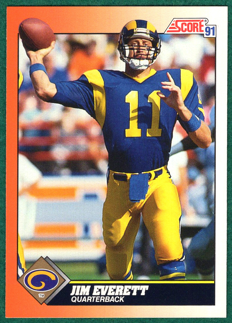 Jim Everett - 1991 Score #367 - Los Angeles Rams Football Card