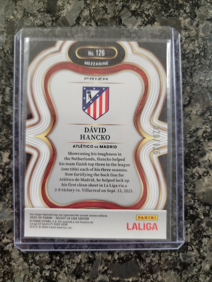 2025-26 PANINI SELECT LA LIGA DAVID HANCKO RC PURPLE PRIZM #126