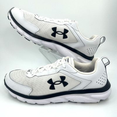 Under Armour Charged Assert 9 Men s Size 11.5 White Black Running Shoes Sneakers