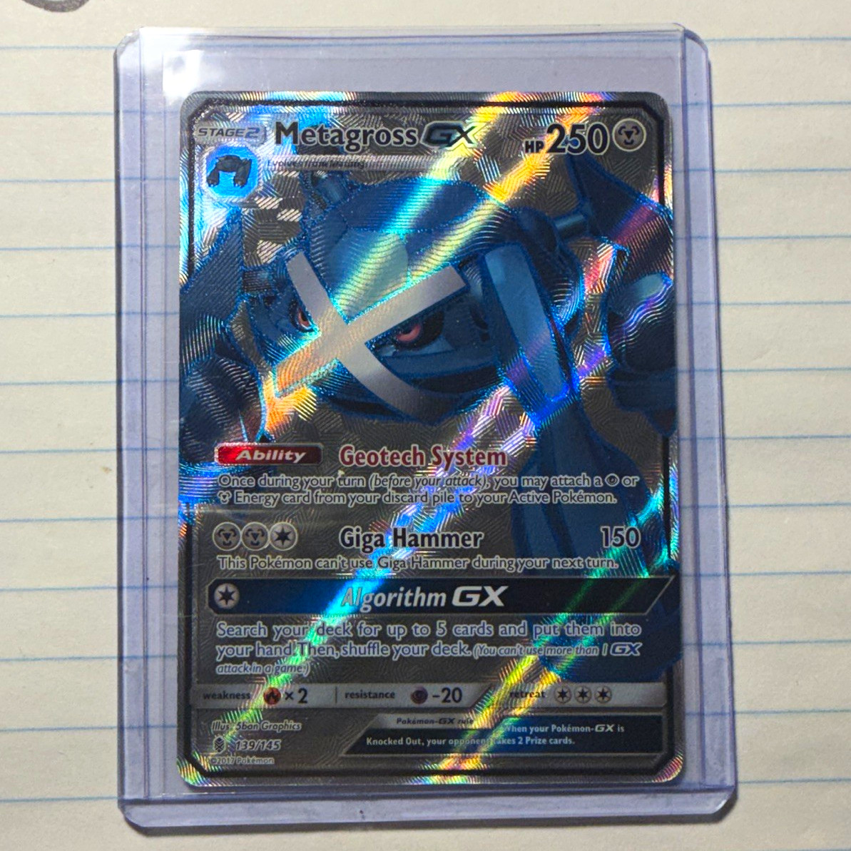 Metagross GX 139/145 Guardians Rising Full Art Holo Ultra Rare EN