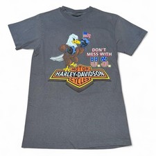 Vintage 1991 Harley Davidson Dont Mess With US Boxing Eagle shirt Size S 15.5x25