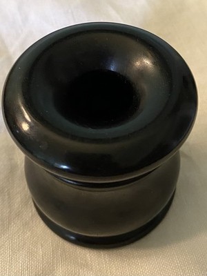 ANTIKES EBENHOLZ SCHRAUBGEWINDE TOP TINTENFASS AUS EBENHOLZ ENGLAND 2,5 ZOLL HOCH