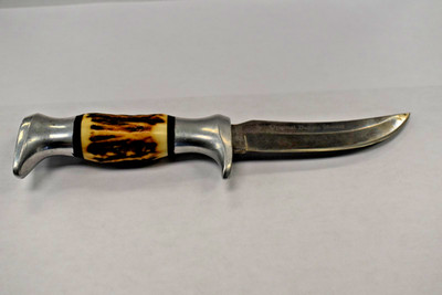 Vintage 50s Edge Brand Solingen Germany Model 50 Buffalo Skinner Knife & Sheath