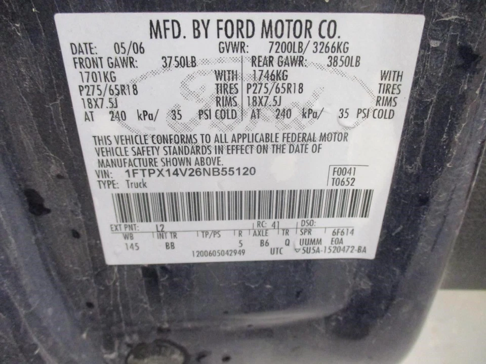 Chassis ECM Fuel Pump Frame Mounted Fits 04-08 FORD F150 PICKUP 1711391 Foto 4 de 4