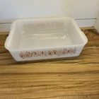Vintage Proctor Silex Casserole Slow Cook Dish White Wheat Pattern Milk Glass