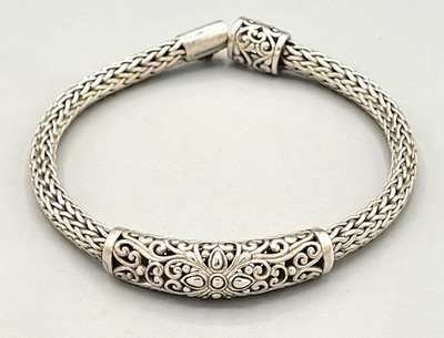 BJC Sterlingsilber 925 8,0'' lang /35,60 gr geflochten Samuel Benham STIL Armband