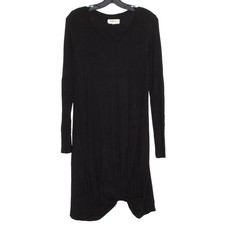 Porridge Womens Dress T Shirt Long Sleeve Knee Length Little Black Size XS FT