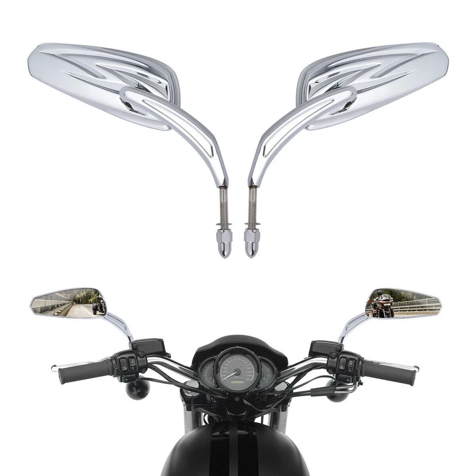 For Harley Davidson Breakout CVO Pro Street Motorcycle Side Mirrors Chrome Foto 3 de 4