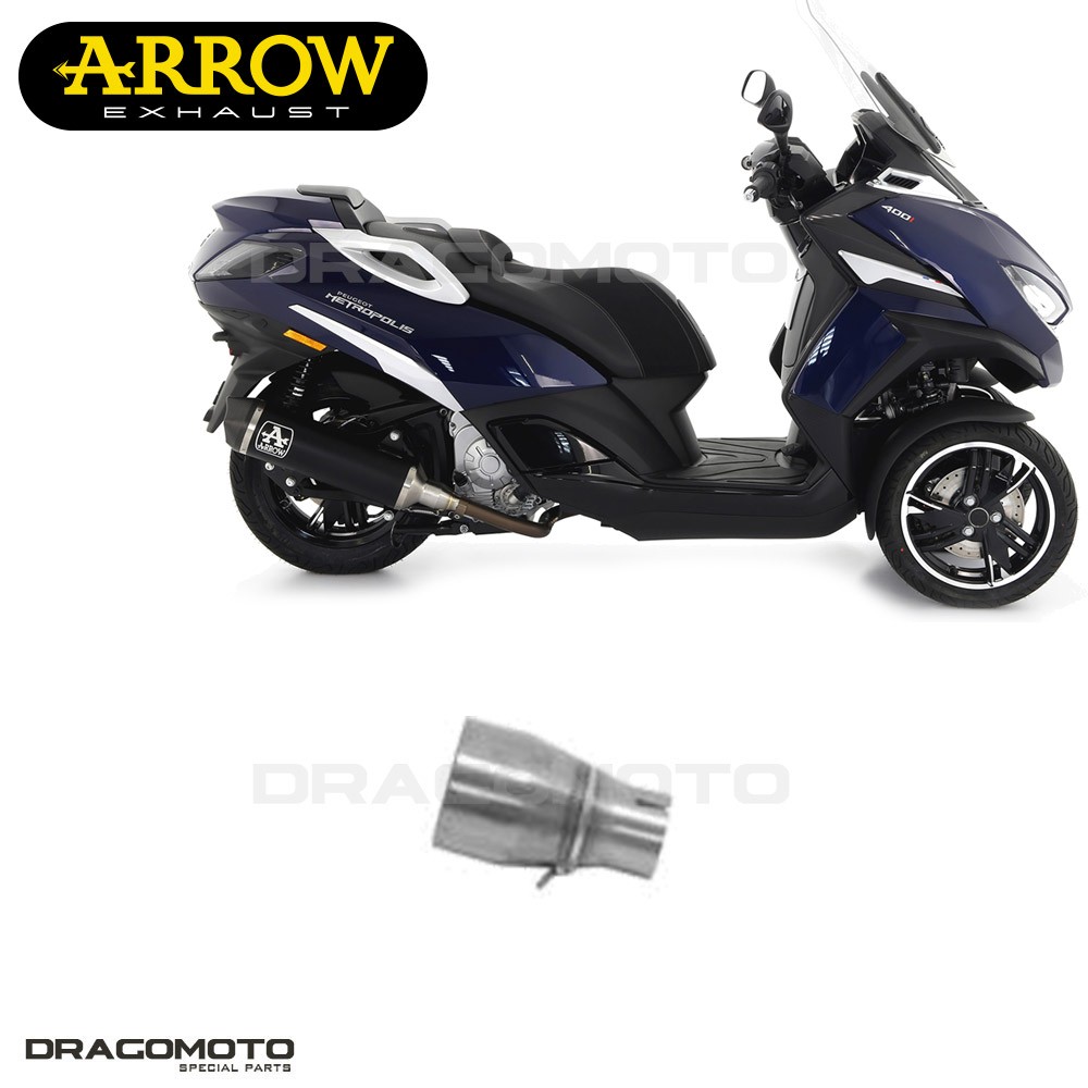 Raccord ARROW RC anti-rouille pour remplacer tuyaux PEUGEOT METROPOLIS 400 fissurés de 2017 2018