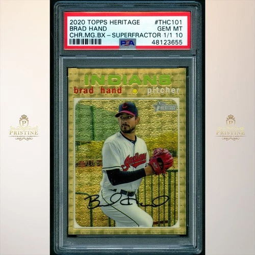 BRAD HAND 2020 Topps Heritage Chrome Mega Box 1/1 SuperFractor PSA 10 1U