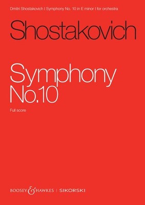 SHOSTAKOVICH: SYMPHONY NO. 10 OP. 93 ORCHESTRA STUDY SCORE PAPERBACK **NEW**