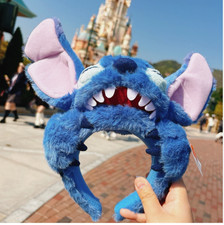 Authentic 2026 Hongkong Disney Blue Stitch Ear headband Disneyland