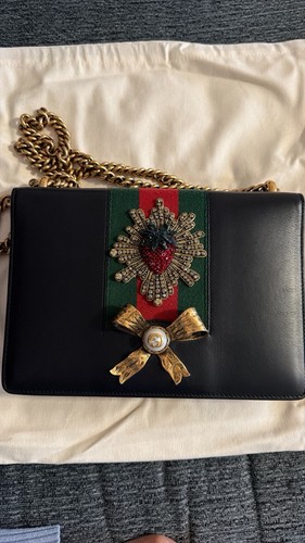GG Medium Peony Chain Shoulder and Crossbody Leather Bag Limited Edition