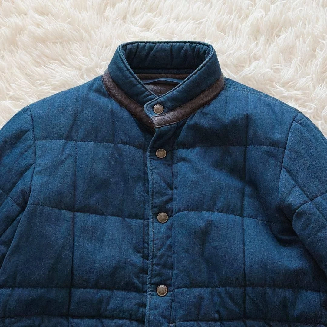 45R Indigo Cotton Quilted 908 Liner Blouson Jacket Excellent - product detail image 2