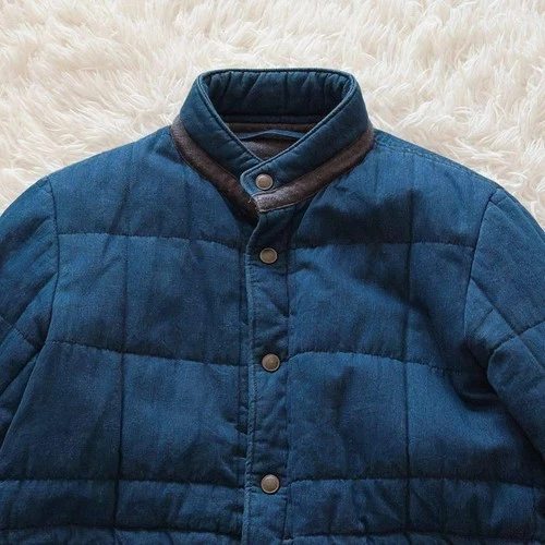 45R Indigo Cotton Quilted 908 Liner Blouson Jacket Excellent image 2