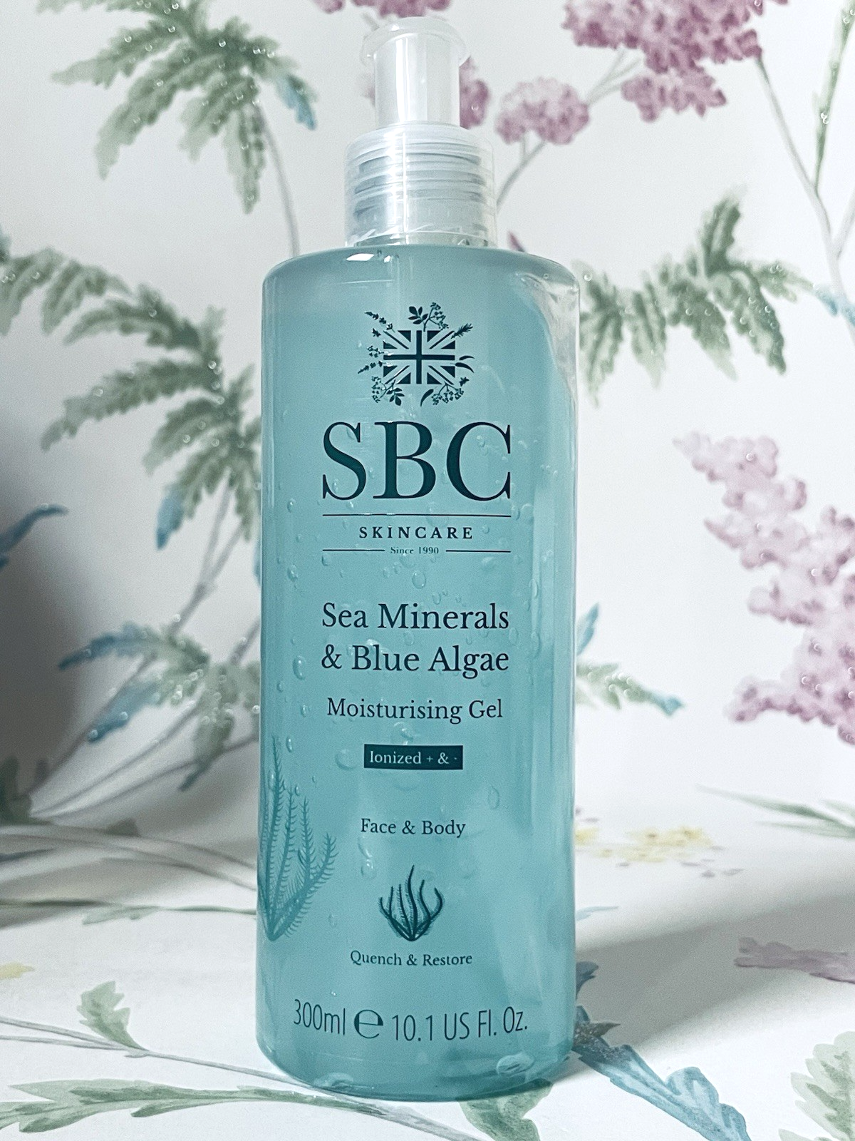 SBC Sea Minerals & Blue Algae Moisturising Skincare Gel Face & Body Vegan 300ml