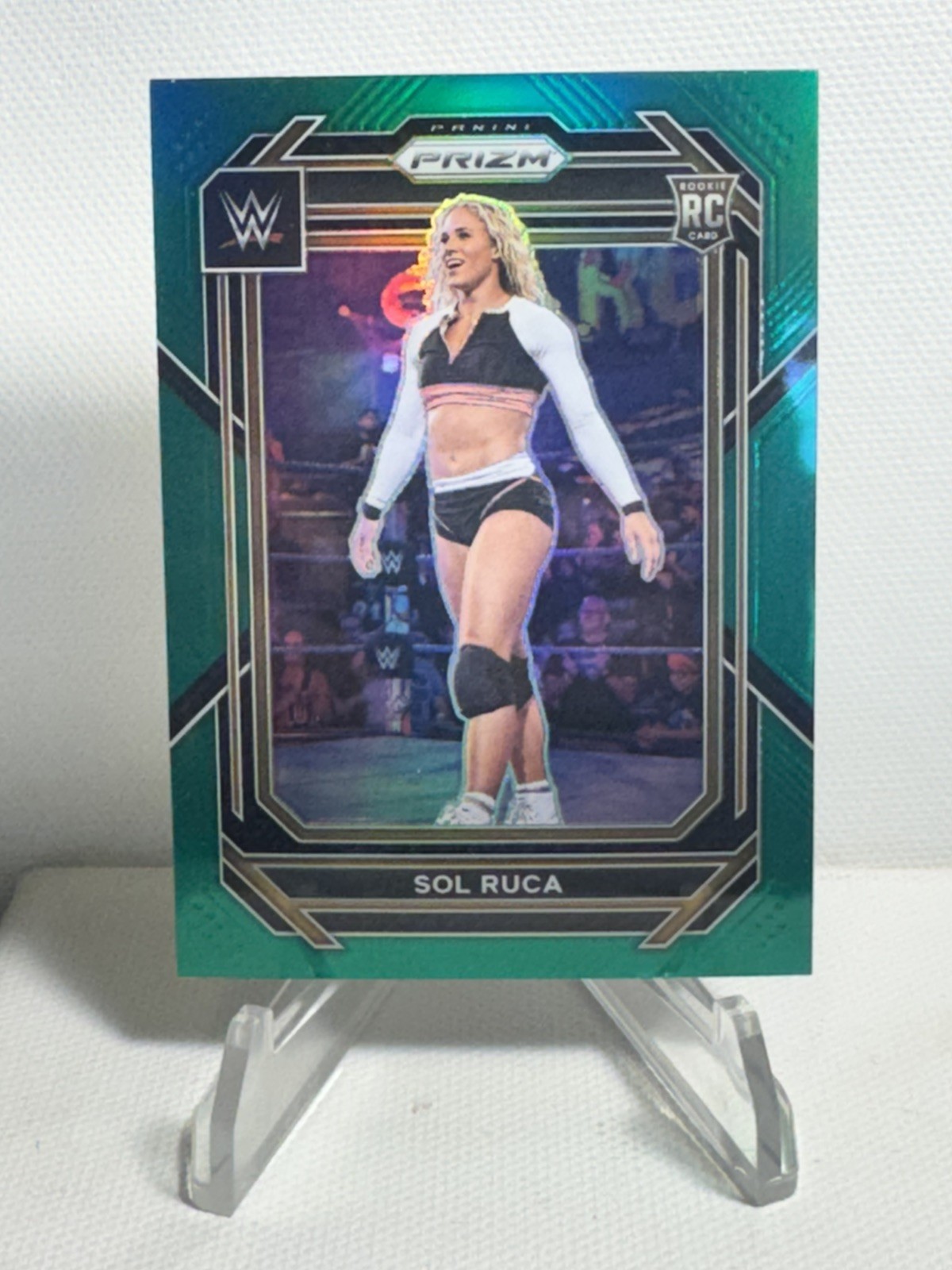 2023 Panini Prizm WWE Sol Ruca Green Prizm #105 Rookie RC