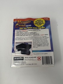 InterAct Memory Card Plus 8 Megabits Double Storage Sega Saturn SV-465 Open Box