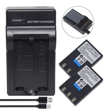 2x NB-1L NB1LH 3.7v Battery for Canon IXUS 300 300a 320 330 400 430 500 Charger