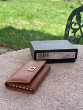 Authentic GUCCI Brown Leather 6 Keys Holder - Keys Case