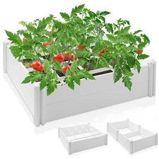 Raised Garden Bed White Heavy Duty PVC Planter