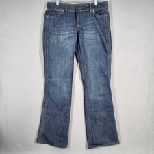 Wrangler Mae Jeans Womens 11/12 x 34 Blue Denim Bootcut