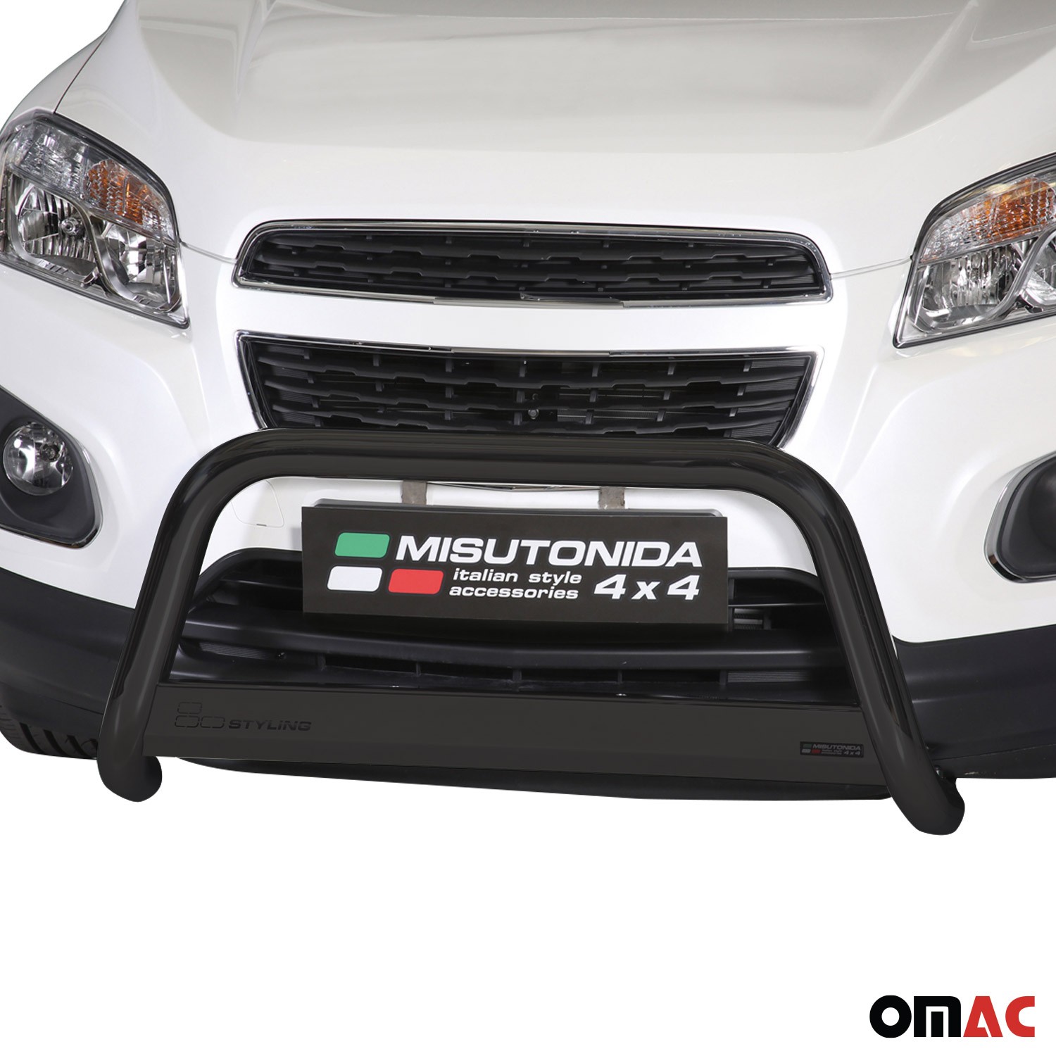 Pare-buffle noir 63mm en acier pour Chevrolet Trax 2013-2016