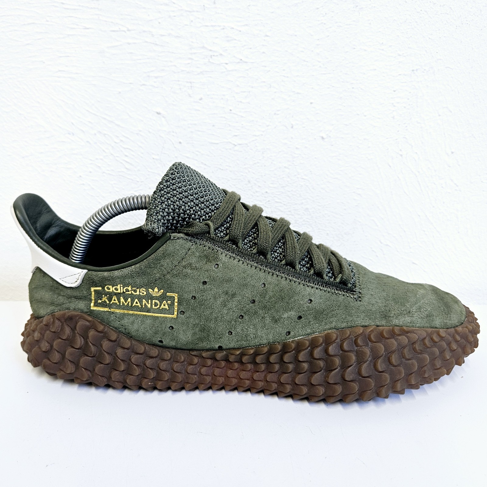 SAOLA Adidas Kamanda Base Green scarpe da ginnastica uomo taglia UK 9 scamosciate suola gomma B96521 con scatola