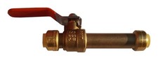 1/2 Inch Push Fit Slip Ball Valve Full Port 1/4 Turn Brass Plumbing Fitting