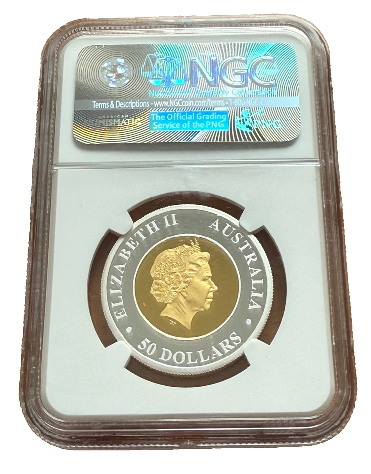 Australia 2016P Gold/Silver 1/2 oz $50 NGC PF70UC Wedge-Tailed Eagle - Image 2 of 2