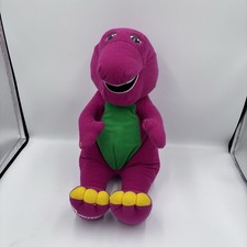 VTG 1992 Talking Barney Purple Dinosaur Plush 71245 Playskool, Tested, Works 18"