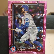 2025 Topps Update Jon Berti Pink Diamante Parallel Baseball Card Cubs US139