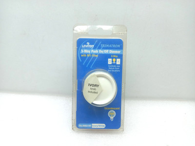 Leviton 6683-IW 3-Way Push On/Off Dimmer With RFI Filter Ivory/White 600W 120VAC