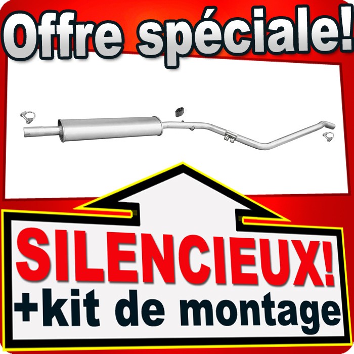 Silencieux intermédiaire Dacia Duster 1.6 105 CH pot échappement central GPL Hi-Flex